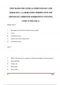 TEST BANK FOR CLINICAL IMMUNOLOGY AND SEROLOGY A LABORATORY