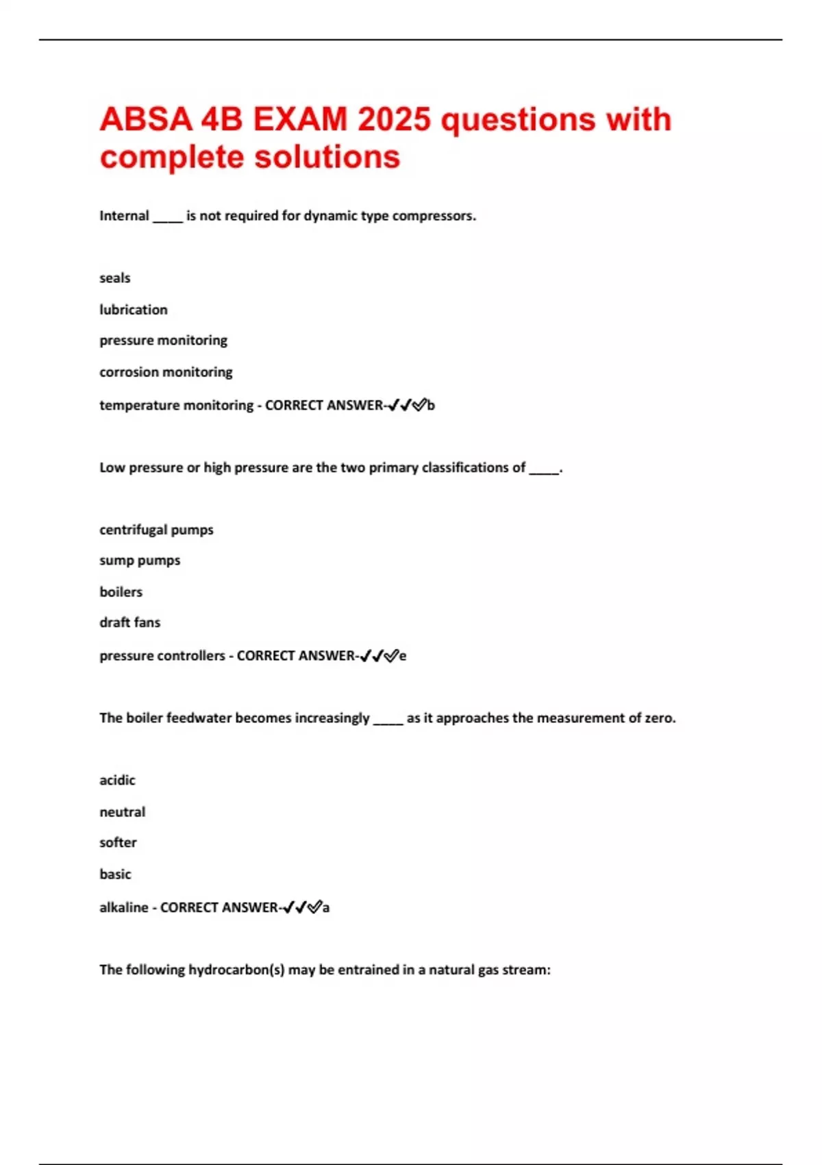 ABSA 4B EXAM 2025 questions with complete solutions - ABSA - Stuvia US