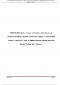 Test Bank & Solution Manual for Analytics&comma; Data Science & Artificial Intelligence Systems for