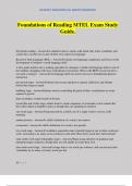 Foundations of Reading MTEL Exam Study Guide&period;