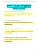 Asphalt - Concrete Questions and Answers Latest Version 2024&sol;2025  Already Graded A