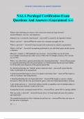 NALA Paralegal Certification Exam Questions And Answers &lpar;Guaranteed A&plus;&rpar;