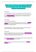 SOD Theory 2 Actual Latest Update 2025-2026 Exam Questions with 100&percnt; Verified Correct Answers Guaranteed A&plus;