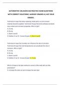 AUTOMOTIVE COLLISION ASE PRACTICE EXAM QUESTIONS  WITH CORRECT SOLUTIONS&vert; ALREADY GRADED A&vert; ACE YOUR  GRADES&period;