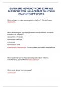 BARRY BMS HISTOLOGY COMP EXAM 2025  QUESTIONS WITH 100&percnt; CORRECT SOLUTIONS  &vert; GUARANTEED SUCCESS&period;