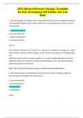 TEST BANK FOR ADVANCED PRACTICE NURSING ESSENTIALS FOR ROLE