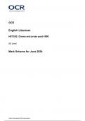 OCR AS Level English Literature H072&sol;02 JUNE 2024 MARK SCHEME&colon; Drama and prose post‑1900 