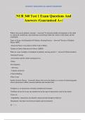 NUR 340 Test 1 Exam Questions And Answers &lpar;Guaranteed A&plus;&rpar;