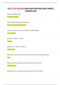 NOCTI TEST WELDING EXAM QUESTIONS AND 100&percnt; CORRECT  ANSWERS 2025