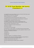 NV XCEL Exam Questions And Answers &lpar;Guaranteed A&plus;&rpar;
