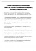 Comprehensive Pathophysiology Midterm Exam Questions and Answers for Guaranteed Success