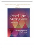 TEST BANK For Critical Care Nursing- A Holistic Approach&comma; 12th Edition by Morton