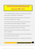 ADN 110 Exam 2 Questions and Answers 100&percnt; Pass