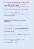 PCA&sol;CFSS WORKER TRAINING EXAM &lpar;ACTUAL  2025&rpar; QUESTIONS WITH ANSWERS