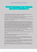 PCB 4233 Immunology Exam 3 Questions And Answers &lpar;Guaranteed A&plus;&rpar;