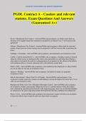 PGDL Contract A - Caselaw and relevant statutes&period; Exam Questions And Answers &lpar;Guaranteed A&plus;&rpar;