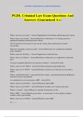 PGDL Criminal Law Exam Questions And Answers &lpar;Guaranteed A&plus;&rpar;