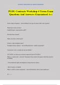 PGDL Contracts Workshop 4 Terms Exam Questions And Answers &lpar;Guaranteed A&plus;&rpar;