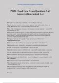 PGDL Land Law Exam Questions And Answers &lpar;Guaranteed A&plus;&rpar;