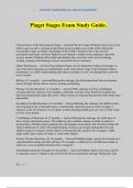 Piaget Stages Exam Study Guide&period;
