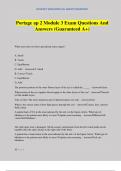 Portage ap 2 Module 3 Exam Questions And Answers &lpar;Guaranteed A&plus;&rpar;