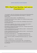 PSFA Final Exam Questions And Answers &lpar;Guaranteed A&plus;&rpar;