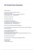ICC Sample Exam Questions & Answers 2025&sol;2026 &lpar; A&plus; GRADED 100&percnt; VERIFIED&rpar;