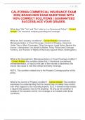 CALIFORNIA COMMERCIAL INSURANCE EXAM  2025&vert; BRAND NEW EXAM QUESTIONS WITH  100&percnt; CORRECT SOLUTIONS &vert; GUARANTEED  SUCCESS&vert; ACE YOUR GRADES&period;