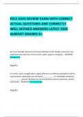 FDLE SOCE REVIEW EXAM WITH CORRECT ACTUAL QUESTIONS AND CORRECTLY  WELL DEFINED ANSWERS LATEST 2025  ALREADY GRADED A&plus;   