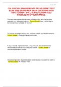 CDL SPECIAL REQUIREMENTS TEXAS PERMIT TEST  EXAM 2025&vert; BRAND NEW EXAM QUESTIONS WITH  100&percnt; CORRECT SOLUTIONS &vert; GUARANTEED  SUCCESS&vert; ACE YOUR GRADES&period;