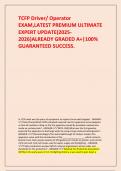 TCFP Driver&sol; Operator EXAM&comma;LATEST PREMIUM ULTIMATE EXPERT UPDATE&lpar;2025-2026&rpar;ALREADY GRADED A&plus;&vert;100&percnt; GUARANTEED SUCCESS&period;