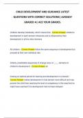CHILD DEVELOPMENT AND GUIDANCE LATEST  QUESTIONS WITH CORRECT SOLUTIONS&vert; ALREADY  GRADED A&vert; ACE YOUR GRADES&period;