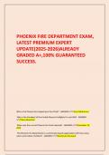   PHOENIX FIRE DEPARTMENT EXAM&comma; LATEST PREMIUM EXPERT UPDATE&lpar;2025-2026&rpar;ALREADY GRADED A&plus;&comma;100&percnt; GUARANTEED SUCCESS&period;
