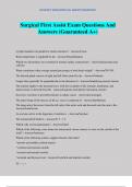 Surgical First Assist Exam Questions And Answers &lpar;Guaranteed A&plus;&rpar;