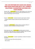 CMI 3358 MIDTERM EKO EXAM 2025&vert; BRAND  NEW EXAM QUESTIONS WITH 100&percnt; CORRECT  SOLUTIONS &vert; GUARANTEED SUCCESS&vert; ACE  YOUR GRADES&period;