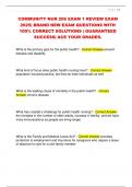 COMMUNITY NUR 206 EXAM 1 REVIEW EXAM  2025&vert; BRAND NEW EXAM QUESTIONS WITH  100&percnt; CORRECT SOLUTIONS &vert; GUARANTEED  SUCCESS&vert; ACE YOUR GRADES&period;