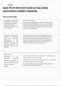NACE PN TO RN STUDY GUIDE ACTUAL EXAM QUESTIONS & CORRECT ANSWERS&period; 