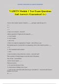 VADETS Module 1 Test Exam Questions And Answers &lpar;Guaranteed A&plus;&rpar;