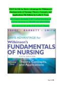 Test bank Davis Advantage for Wilkinson's Fundamentals of Nursing &lpar;2 Volume Set&rpar;&colon; Theory Concepts&comma; and Applications Fifth Edition by Leslie S&period; Treas  All Chapters &vert; Instant Download 