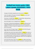 football test study guide &vert; Q&A Latest Update 2024&sol;2025 &vert; 100&percnt; PASS