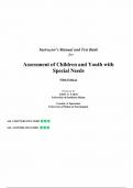 Instructor's Manual and Test Bank for Assessment of Children and Youth with Special Needs&comma; 5th Edition by Libby Cohen&comma; All Chapters 1-18