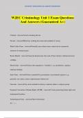 WJEC Criminology Unit 1 Exam Questions And Answers &lpar;Guaranteed A&plus;&rpar;