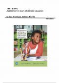 Test Bank for Assessment in Early Childhood Education 8th Edition&comma; &lpar;Wortham&comma; 2019&rpar;&comma; Chapter 1-11 &vert; All Chapters
