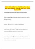 PSY 101 Straighterline Final Exam Questions with 100&percnt; Correct Answers &vert; Verified &vert; Latest Update 2025
