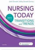TEST BANK Nursing today Transition and trends 9th edition by Zerwekh All chapters 1-26 fully covered&comma; ISBN&colon; 9780323401685