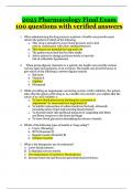2025 Pharmacology Final Exam  100 questions with verified answers