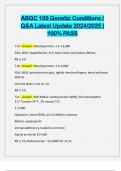 ABGC 100 Genetic Conditions &vert; Q&A Latest Update 2024&sol;2025 &vert; 100&percnt; PASS
