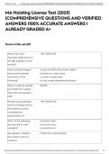 MA Hoisting License Test &lpar;2025&rpar; &vert;COMPREHENSIVE QUESTIONS AND VERIFIED ANSWERS &vert;100&percnt; ACCURATE ANSWERS &vert; ALREADY GRADED A&plus;