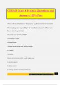 CERAD Exam 1 Practice Questions and Answers 100&percnt; Pass