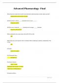 Advanced Pharmacology- Final